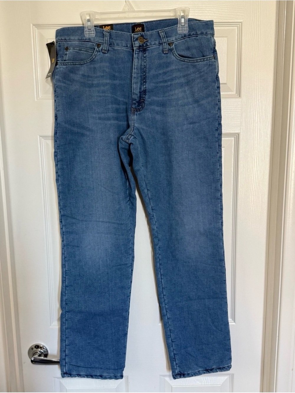 Lee Men’s 34x32 Fleece Lined Straight Leg Jeans NWT Winter Denim